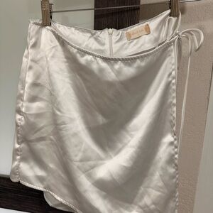 Altar'd State White Satin Skirt